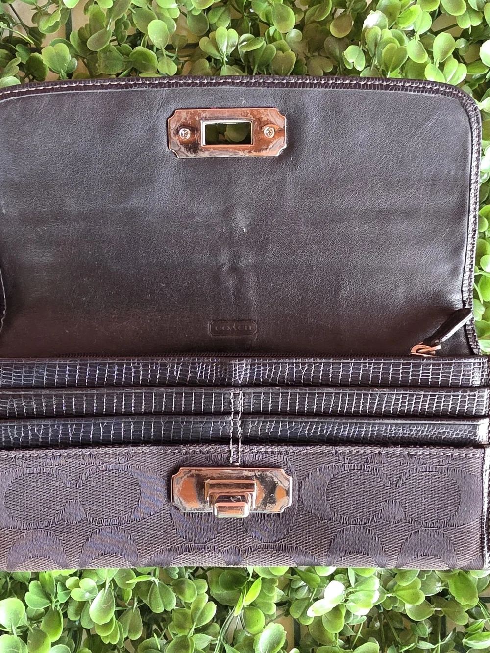 Coach Signature Jacquard Wallet Bundle - Set of 2 (Y2K Vintage)